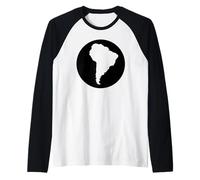 Sudamerica Brazil Argentina Map big South America Latin Raglan Baseball Tee