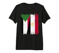 Sudan Egypt Half Flag Sudanese Egyptian Heritage Premium T-Shirt