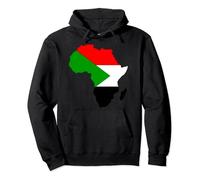 Sudan Flag Africa Continent Silhouette Gift for Sudans Pullover Hoodie