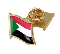 Sudan Flag Pin Badge - Lapel Pin Brooch Sudan Flag Novelty Gift Lapel Tie Pin Badge Accessory Flag Brooch Suit Clothing Scarf Jewelry Accessories,19 * 18Mm,As Shown