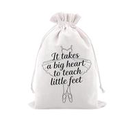 Sudaporn Ballet Dance Teacher Appreciation Birthday Gifts Dancers Dancing Instructors Pointe Shoes Storage Bag for Ballerina Dance Team Motivational Inspirational Gifts Ballet Teachers Drawstring Bag