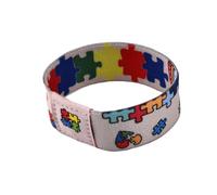 Sudaporn Colorful Autism Awareness Puzzle Bracelet Autism Volunteer Elastic Wristbands Special Education Teachers Appreciation Gift, S, no gemstone