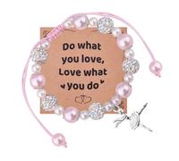 Sudaporn Dance Recital Gifts for Ballerina Dancers Birthday Christmas Gifts for Women Dancer Encouragement Encouraging Dancing Gift Glitter Shiny Ballet Charm Bracelet Accessory for Dance Teacher