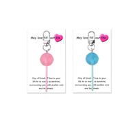Sudaporn Friend Inspirational Lollipop Keychain Gifts for Daughter Son Motivational Encouragement Candy Gift I Love You Gifts from Mom 2 PCS Granddaughter Grandson Birthday Christmas Candy Keyring