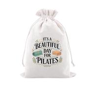 Sudaporn Pilates Lovers Drawstring Bag for Pilates Gifts for Pilate Teacher Instructor Pilates Workout Gym Exercise Gifts Yoga Pilate Gear Storage Pouch Bags 7.8 * 11.8 Inches