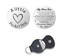 Sudaporn Pocket Hug Token for Women Men Him Birthday Inspirational Gifts for Daughter Friend Long Distance Gifts for Wife Mom, My Dear Son, S