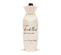 Sudaporn Pregnancy Announcement Wine Gift Bag for Grandfather Grandmother Funny Congratulations Pregnancy Must Have Dad to Be Gifts for New Dad Baby Announcement Gift for Grandparent Husband Wine Bag