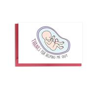 Sudaporn Thank You Card for Midwife OB Doctor Nurse Thank You Gift Obgyn Midwife Gifts for Doula OBGYN Obstetrician Labor and Delivery Doctor Gift Thanks for Helping Me Out Card Funny Greeting Card