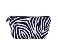 Sudaporn Zebra Print Makeup Bag Pouch for Women Girl Birthday Gifts Idea Black White Make Up Bag Portable Zebra Stripes Cosmetic Organiser Travel Toiletry Glass Storage Bags Purse Pouch with Zipper