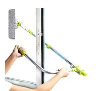 SudaTeko Telescopic Window Cleaning Tool Smart Angle Adjust Wash Bar cleaner with Squeegee for External Double Faced Window