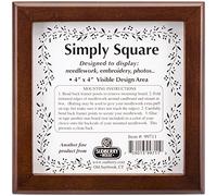 Sudberry House Mahogany Finish Simply Square Box 5"X5"X2-3/4-Design Area 4" X4