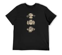 Sudden Men's 3 Wise Monkeys T-Shirt Black XL