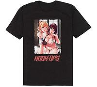 Sudden Vintage Hook-Ups Skateboard Two Naughty Girls Hentai T Shirt XXL Black