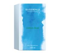 Suddenly Fragrances Eau de Parfum Cotton Blue 100ml - Intense Floral Fruity Fragrance Light Blue Packaging Perfect For Parties Or As A Valentines Gift for a Loved One