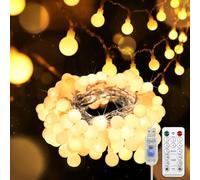 SUDDUS Globe String Lights Bedroom, 100 Led Fairy Lights Plug in, Indoor String Lights for Christmas, Backyard, Patio, Garden, Party, Bedroom, Living Room, Classroom, Warm White