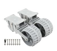 SUDEG 1 Pair Compact Folding Dinghy Wheels, Boat, Inflatable RIB Dolly Launching Wheel, Marine Boat Towing Wheels for Boats/Marine
