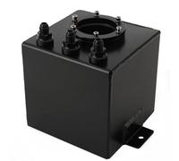 SUDEG 2L Car Fuel Swirl Surge Pot Tank Alloy Surge Tank Universal Fuel Surge Tank 6AN for 044 Fuel Pump Polished Billet Aluminium,Black