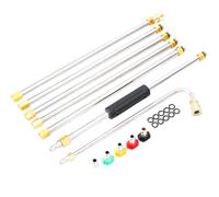 SUDEG Pressure Washer Extension Wand Set, 4000 PSI High Pressure Gutter Cleaning Tools Extension Wand, Power Washer Replacement Lance with 5 Spray Nozzle Tips, 1/4" Quick Connect, 10 Pcs Rubber Ring