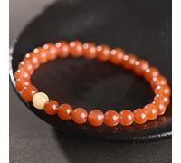 Sudemota Bracelet Feng Shui Bracelet Natural South Red Agate Hetian Jade Bracelet Good Luck for Women Reiki Meditation Bracelets Talisman for Prosperity Money 2022 Vacation Jewelry (Color : Amber a)