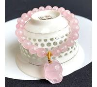 Sudemota Bracelet Feng Shui Crystal Bracelet Rose Quartz Bracelet Fox Lucky Charm 6mm Beads Bracelet Love Amulet Attract Romance Marriage Chakra Bracelet Lucky Charms Ornaments (Color : Green)