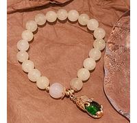 Sudemota Bracelet Feng Shui Fortune Bracelet Natural Jade Pixiu/Pi Yao Bracelet Good Luck for Women Reiki Meditation Quartz Bracelet Exorcism Talisman Prosperity Money Vacation Jewelry