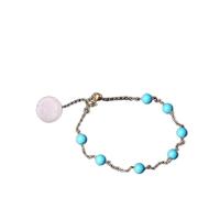 Sudemota Bracelet Feng Shui Natural Jade Bracelet White Jade Turquoise Balance Bracelet Lucky Lotus Charm Gold-Clad Chain Vacation Jewelry Amulet Attract Money Prosperity Luck