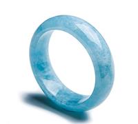 Sudemota Bracelet Genuine Blue Natural Aquamarine Gemstone Crystal Bangle Bracelets For Women Lady Inner Diameter 59mm (Color : Blue)