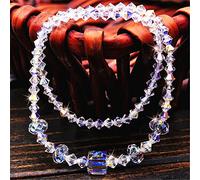 Sudemota Bracelet Natural Crystal Feng Shui Bracelet Austrian Glaze Lucky Charm Square Crystal Multi-Turn Bracelet Vacation Jewelry Amulet Attract Wealth Money Prosperity Luck