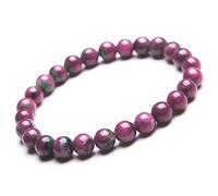 Sudemota Bracelet Natural Genuine Ruby Zoisite Gemstone 7mm Stretch Crystal Round Bead Bracelet (Color : Colorful)