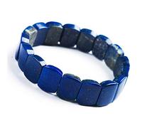 Sudemota Bracelet Natural Lapis Lazuli Bracelet AAA Blue Rectangle Crystal Bead Gemstone Natural Stone Bangle Bracelet (Color : Blue)