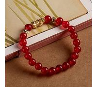 Sudemota Bracelet Natural Red Agate Feng Shui Bracelet Lucky Zodiac Pig Pixiu Charm Onyx Balance Red Bracelet 14K Gold Plated Amulet Vacation Jewelry Attract Money Prosperity Luck,Ox (Color : Pixiu)
