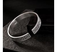 Sudemota Bracelet S999 Pure Silver Bracelet Retro Simple Bracelet Women's Opening Silver Bangle Jewelry Ladies Bracelet