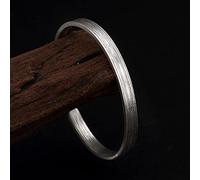 Sudemota Bracelet S999 Pure Silver Simple Men and Women Couples Open Silver Bracelet Jewelry Silver Bangle Birthday Gift