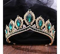 Sudemota Bridal Crown Queen Crown for Women, Baroque Crystal Royal Wedding Crowns Bridal Headpiece Rhinestone Pageant Diadem Queen Crown Princess Tiaras Wedding Hair Jewelry (Color : White)