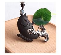 Sudemota Necklaces Ethnic Sweater Chain Retro Ebony Pendant Long Necklace Female Clothes with Chinese Style Jewelry (Size : Style1)