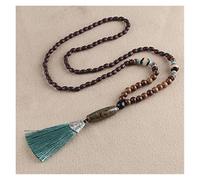 Sudemota Necklaces Hand Made Tassel Nepal Beads Pendants Necklace Wooden Beaded Long Chain Jewelry Women Gifts (Size : Style14)