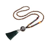 Sudemota Necklaces Hand Made Tassel Nepal Beads Pendants Necklace Wooden Beaded Long Chain Jewelry Women Gifts (Size : Style21)