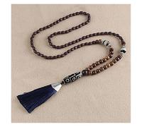 Sudemota Necklaces Hand Made Tassel Nepal Beads Pendants Necklace Wooden Beaded Long Chain Jewelry Women Gifts (Size : Style20)