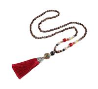 Sudemota Necklaces Hand Made Tassel Nepal Beads Pendants Necklace Wooden Beaded Long Chain Jewelry Women Gifts (Size : Style12)
