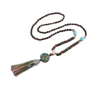 Sudemota Necklaces Hand Made Tassel Nepal Beads Pendants Necklace Wooden Beaded Long Chain Jewelry Women Gifts (Size : Style6)