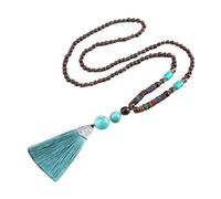 Sudemota Necklaces Hand Made Tassel Nepal Beads Pendants Necklace Wooden Beaded Long Chain Jewelry Women Gifts (Size : Style11)