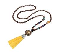 Sudemota Necklaces Hand Made Tassel Nepal Beads Pendants Necklace Wooden Beaded Long Chain Jewelry Women Gifts (Size : Style13)