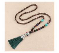 Sudemota Necklaces Hand Made Tassel Nepal Beads Pendants Necklace Wooden Beaded Long Chain Jewelry Women Gifts (Size : Style5)