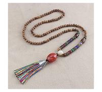 Sudemota Necklaces Hand Made Tassel Nepal Beads Pendants Necklace Wooden Beaded Long Chain Jewelry Women Gifts (Size : Style3)