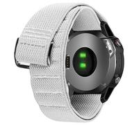 SUDENN Elastic Loop Band compatible with Garmin Watch 18mm 20mm 22mm 26mm Woven Nylon Stretchy G Hook and Loop Strap for Sport Fitness (Light Grey Grey, Width 22mm / Length S)