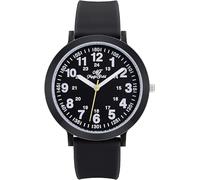 SUDESMO Analog Watch Eco Color Recyclable Plastic Watch with Recycled Silicone Strap Unisex, Easy Read Dial Watch Water Resistant, Black