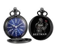 SUDESMO Groomsmen Creative Gift Best Man Gift for Wedding Groom Groomsmen Pocket Watch Proposal Engraved Vintage Pocket Watches for Bestman Black, 6a. Groomsmen*4+Bestman