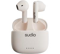 Sudio A1 Snow White Bluetooth Earphones, Touch Control with Compact Wireless Charging Cradle, IPX4 Protected, Noise-Permeable Headphones with Built-in Microphone, Premium Crystal Sound