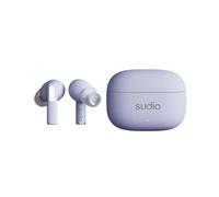 Sudio A1Pro Purple In-Ear Earphones with Bluetooth, Touch Control with Compact Wireless Charging Cradle, IPX4 Protected, Active Noise Cancellation, with Integrated Microphone, Premium Crystal Sound