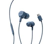 Sudio V3 Essential Wired Earbuds | In Ear Headphones with Cable and USB-C Connector | Tangle-Resistant Braided Cable | Built-in Microphone | IPX4 Water Resistant | No Charging Needed | (Blue)